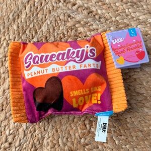 BARK Squeakys Peanut Butter Farts Dog Toy